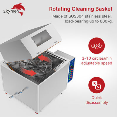 500mm Döner Sepetli Püskürtmeli Temizleme Makinesi 3000W 380V