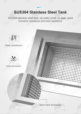 Skymen JP-120ST 38L High Power Digital Industrial Ultrasonic Cleaner with Stainless Steel Tank for DPF Filter Block