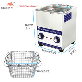 100W Isıtma Fonksiyonlu Masaüstü Ultrasonik Temizleyici 2 Litre Tankı 40KHz Takı İçin
