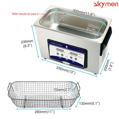 4.5L 90W Benchtop Ultrasonik yıkayıcı Diş Aletleri İçin 1mm Tank