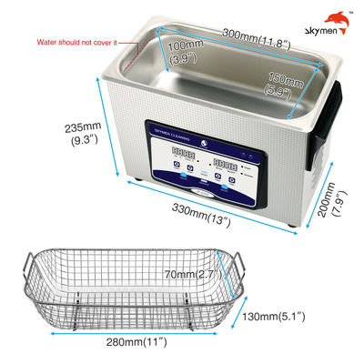 SUS304 1.19 Galon Tezgahüstü Ultrasonik Temizleyici 200W Meyveler İçin