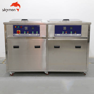 IGBT ultrasonik temizleme makinesi için 3000W 264L Çift Yuvalı Ultrasonik Temizleyici