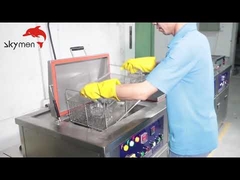 AC 220V/380V Endüstriyel Ultrasonik Temizleyici Yıkama Makinesi 135L Durulama / Filtre / Kurutuculu